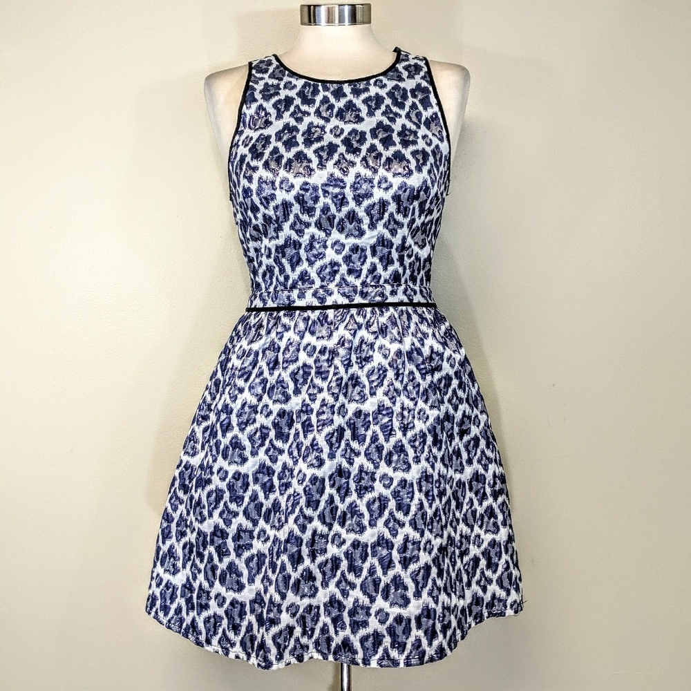 Top Shop Leopard Fit & Flare Dress